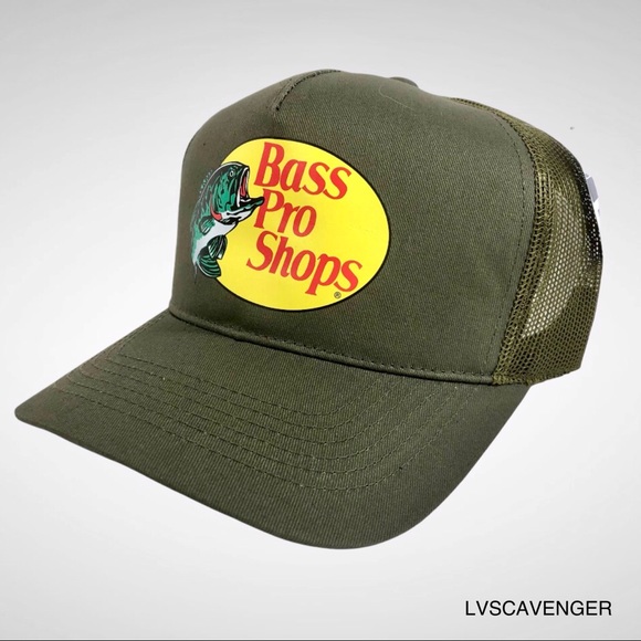 Olive green bass pro hat Clearance
